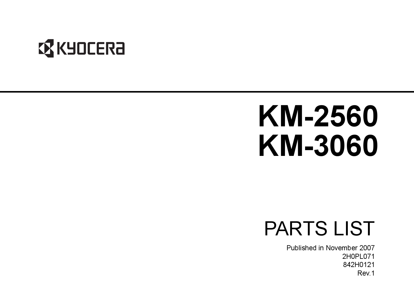 京瓷零件手册KM-25603060