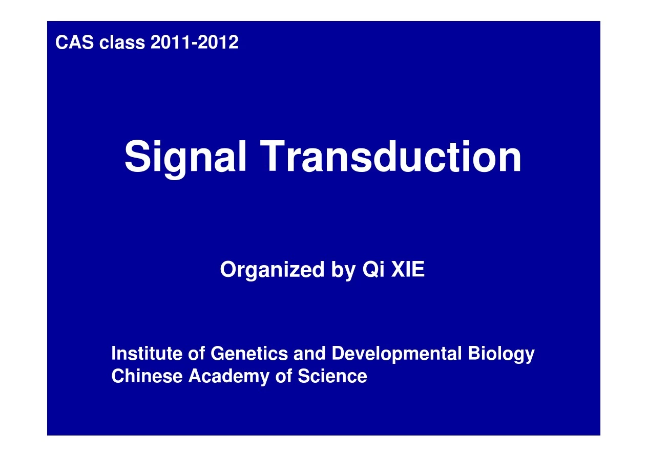 Signal+transduction-Introduction