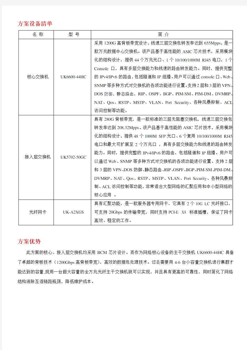 业内主流的万兆网络解决方案类型