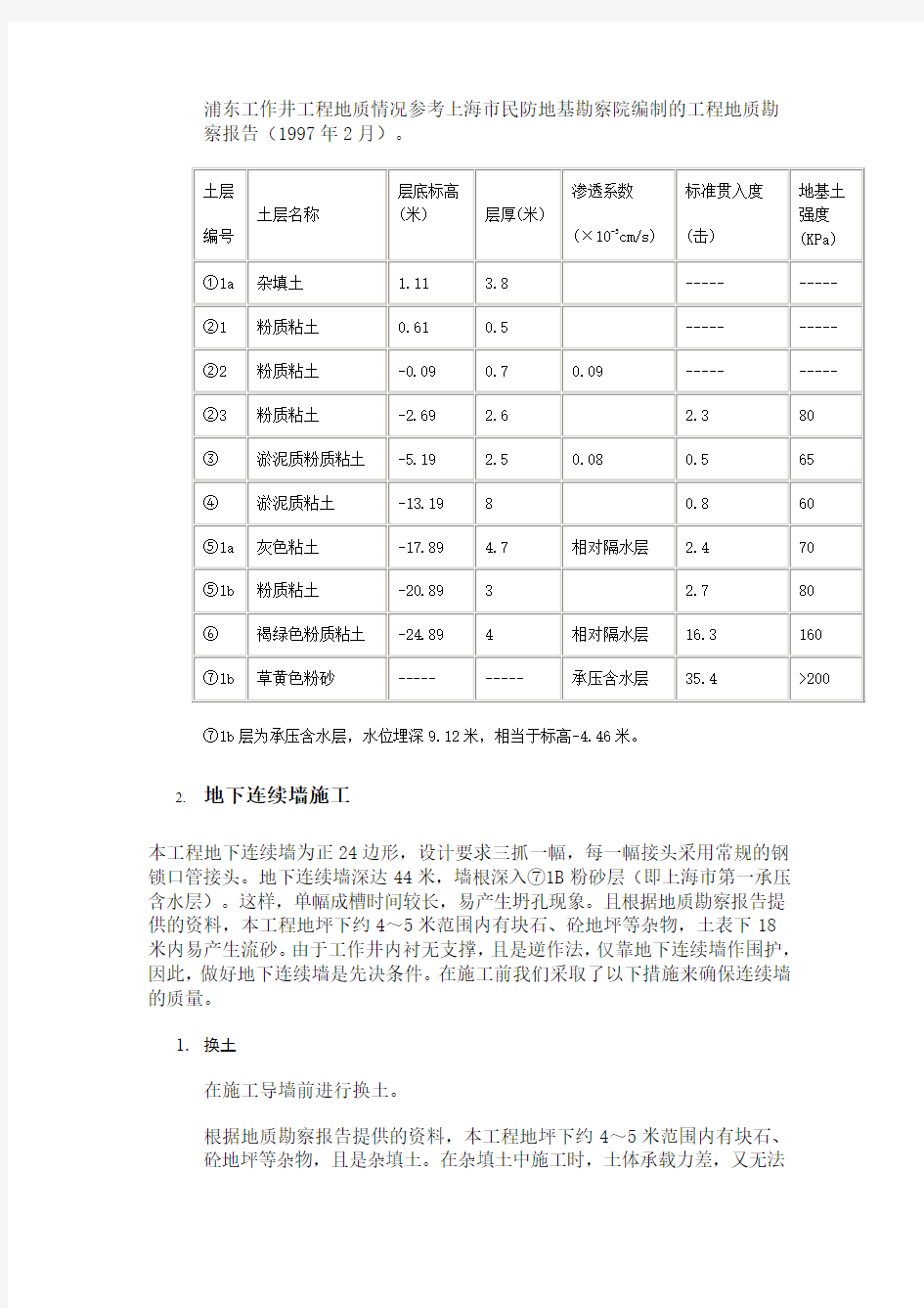 超深基坑施工技术