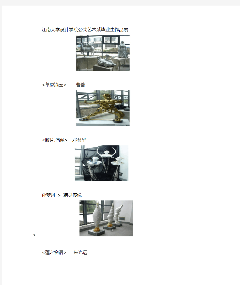 江南大学设计学院公共艺术系毕业生作品展