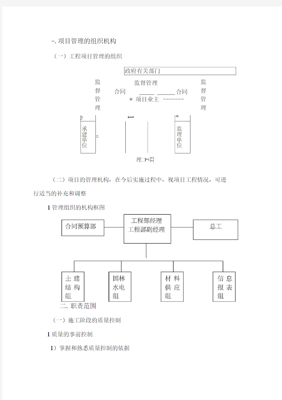 建设工程项目管理方案及措施