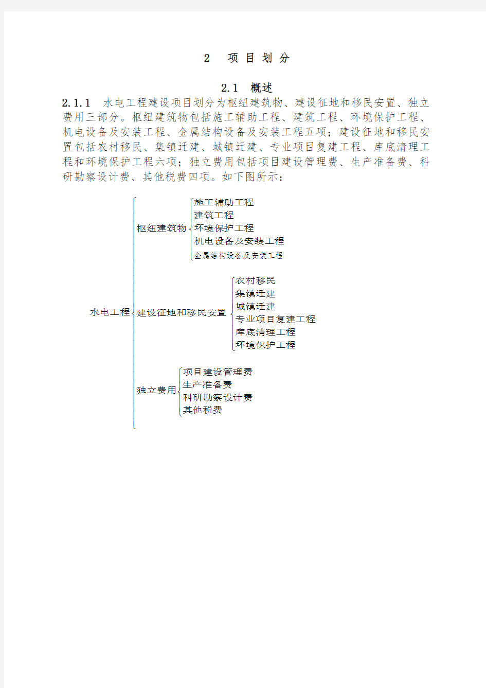 水电工程设计概算编制办法与计算标准(78号文)