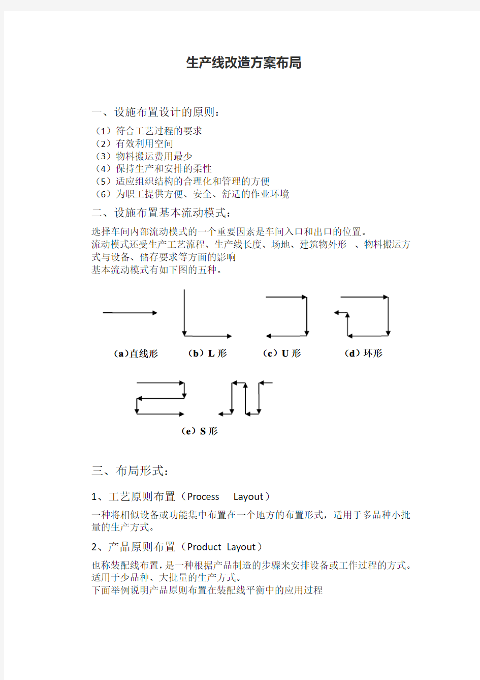 (完整版)生产线改造之布局