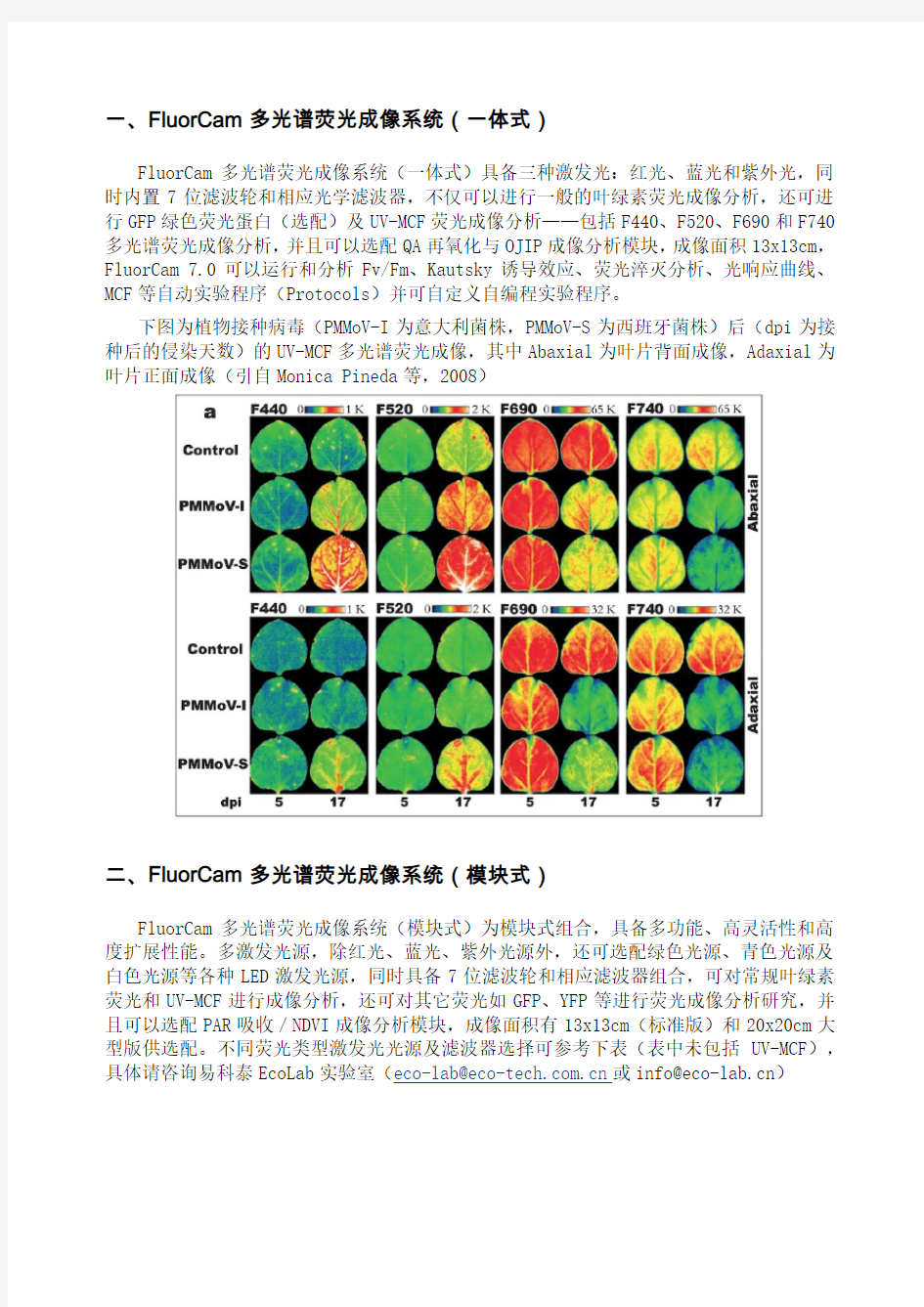 Fluorcam多光谱荧光成像技术及其应用