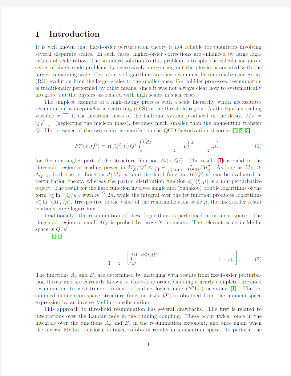 Factorization and Momentum-Space Resummation in Deep-Inelastic Scattering