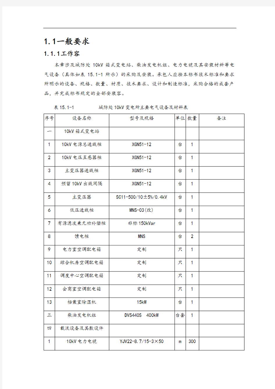 10KV箱式变电站---技术全参数