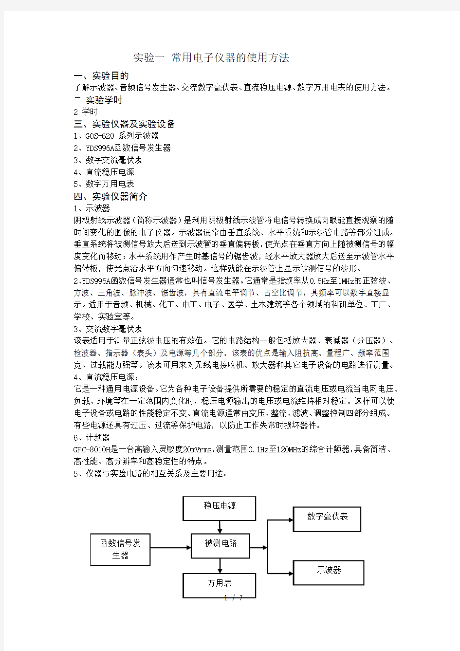 电子技术实验指导书