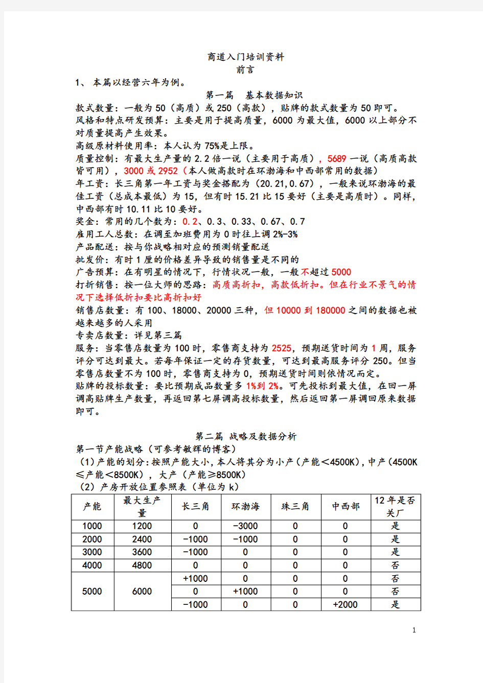 商道入门培训手册(数据)