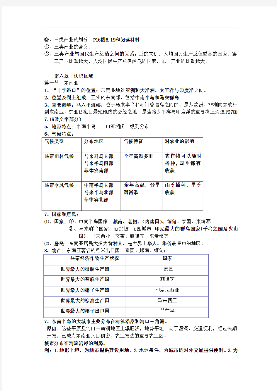 2013中图版地理八年级下册期末复习提纲1