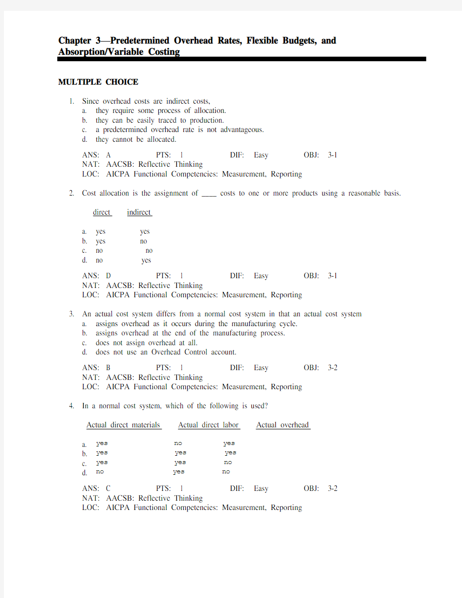 361 Chapter 3 MC Solutions