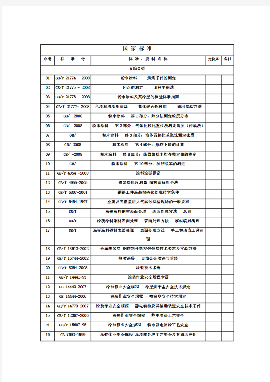 防腐国家标准