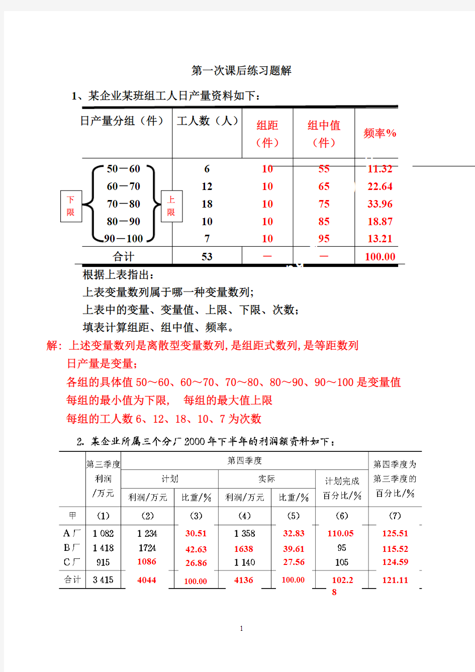 [经济学]第四章 相对指标练习题解