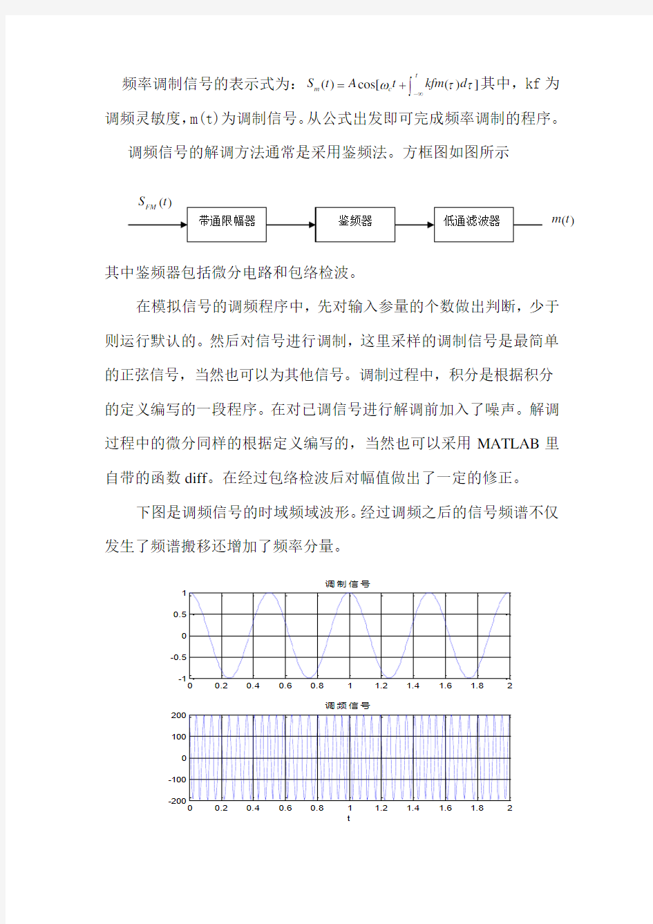 FM调制解调原理