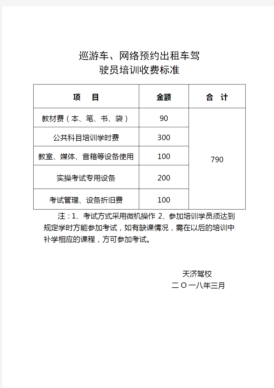 出租车驾驶员岗前培训内容及收费