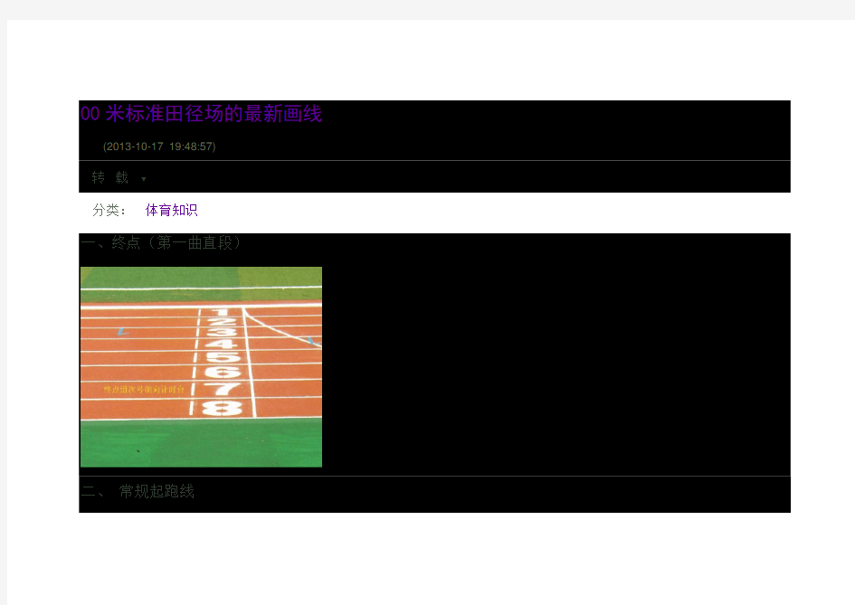 400米标准田径场的最新画线