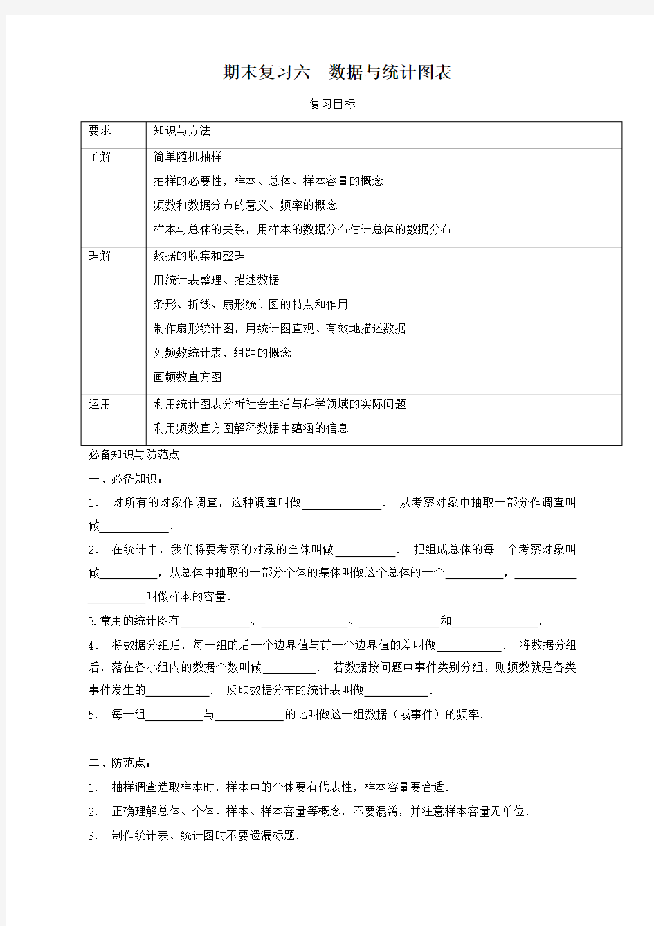 浙教版七年级数学下册《数据与统计图表》期末复习试卷有答案(优选精编)