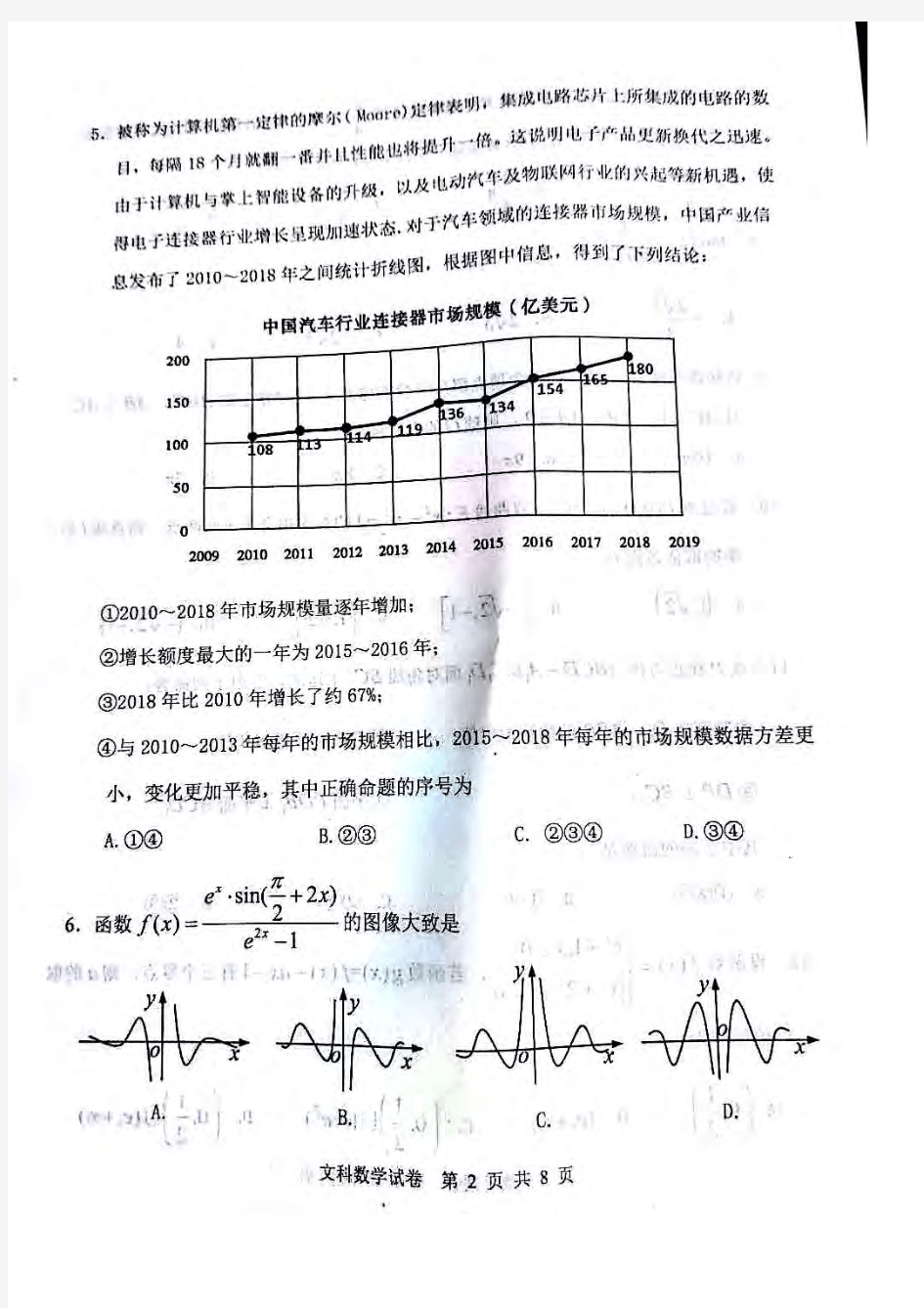 内蒙古赤峰市2020届高三5.20模拟考试试题文科数学试题PDF高清版