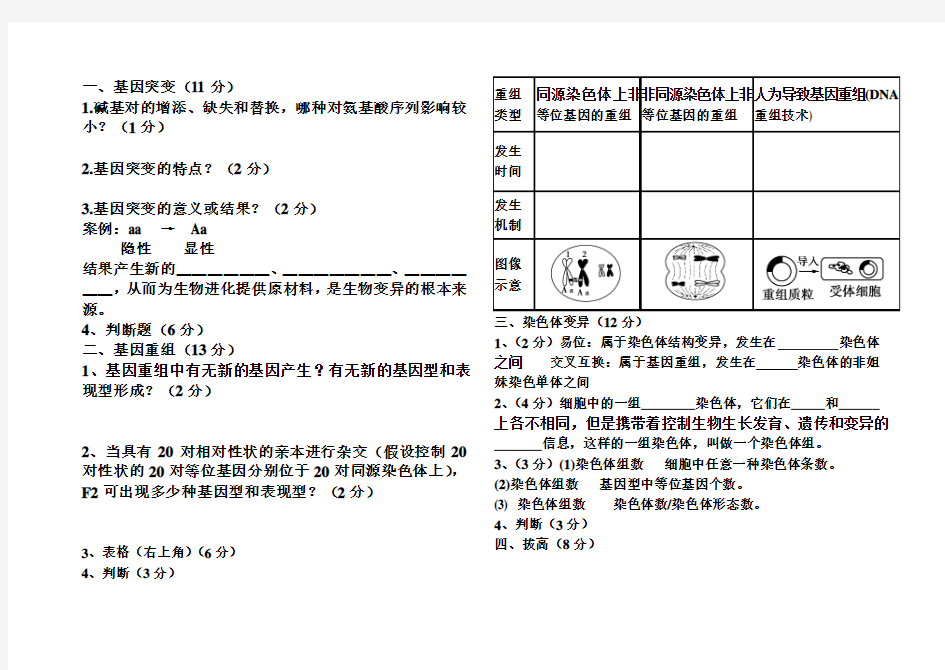 可遗传变异