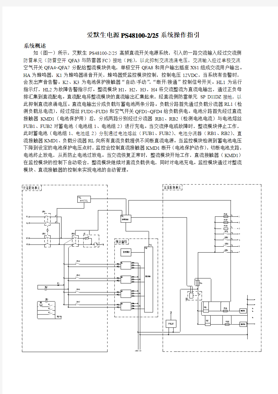 爱默生电源系统操作指引