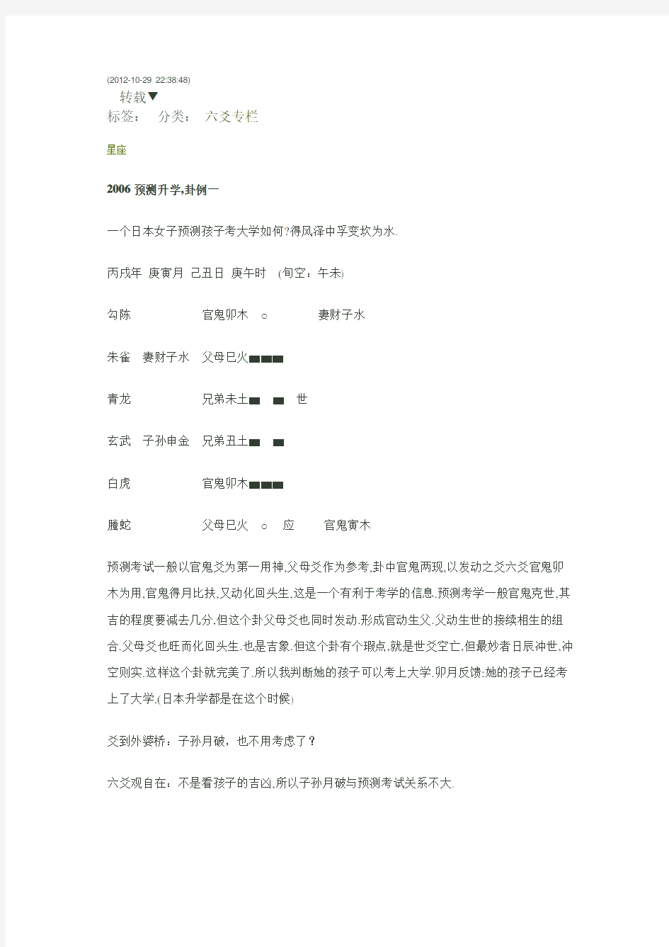 王虎应网络卦例大收集4