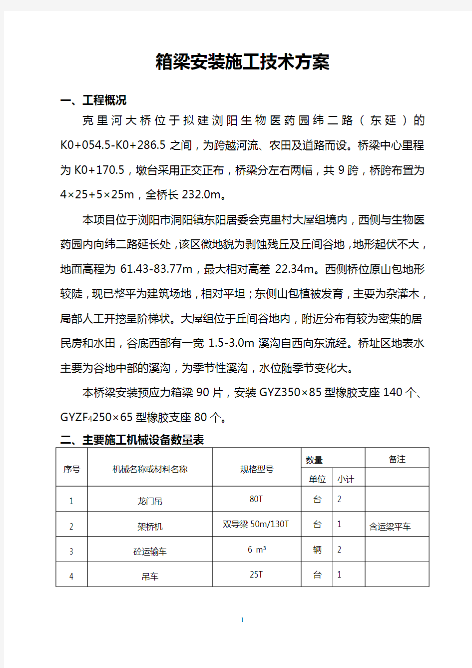 25M预制箱梁架设施工方案