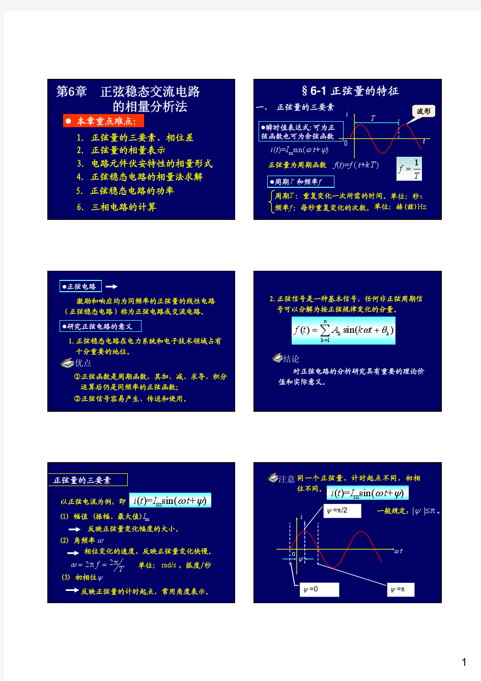 第六章 正弦稳态交流电路的相量分析法