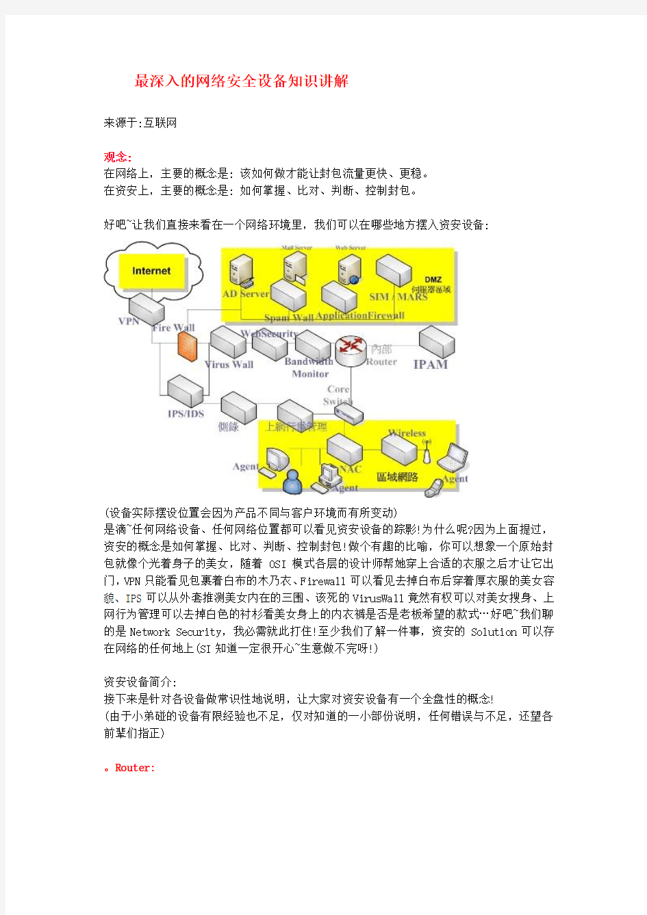 最深入的网络安全设备知识讲解