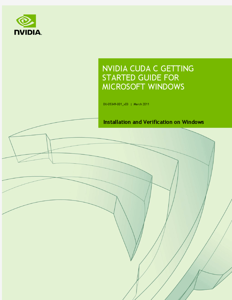 CUDA C GETTING STARTED GUIDE FOR MICROSOFT WINDOWS