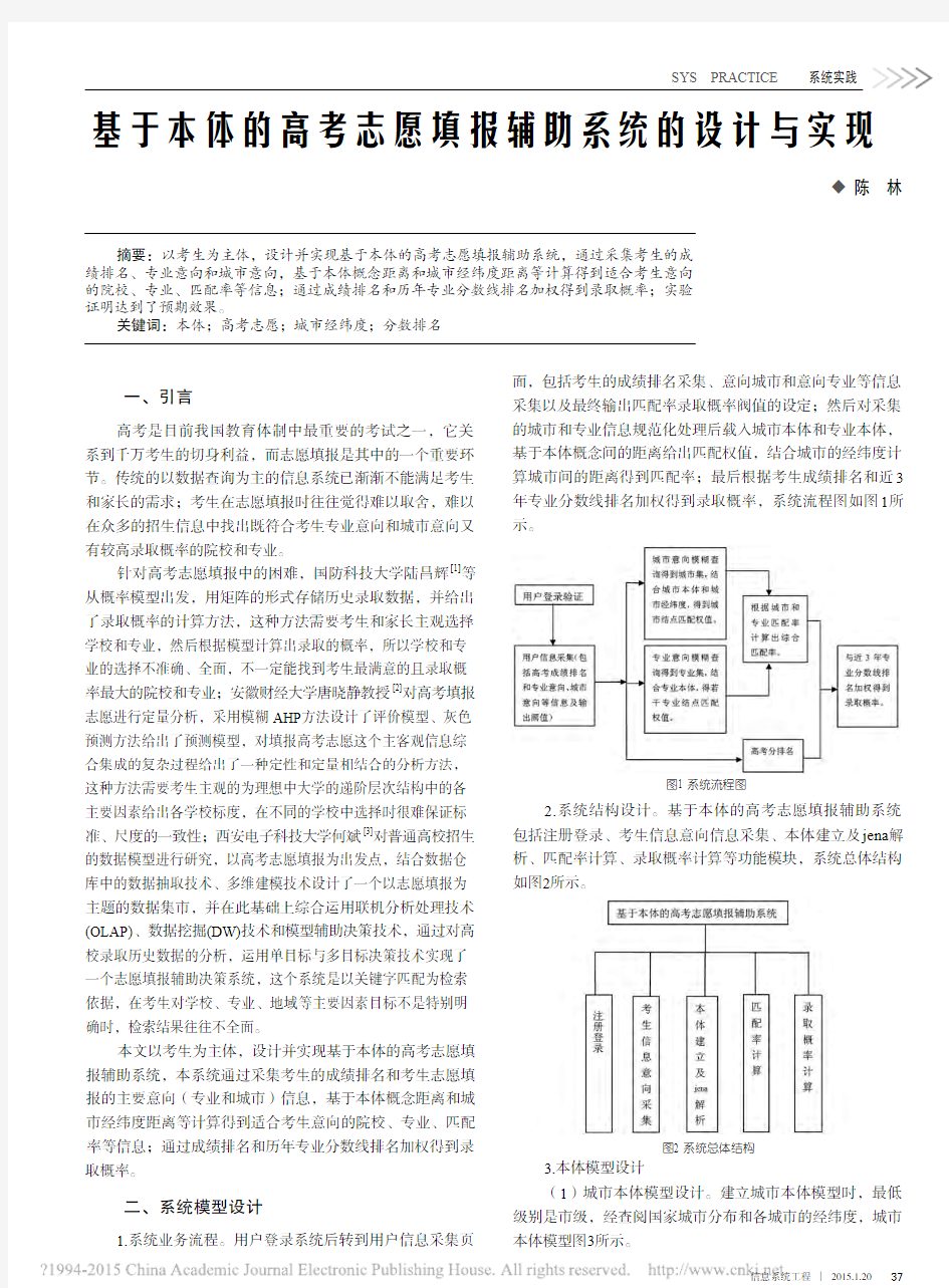 基于本体的高考志愿填报辅助系统的设计与实现_陈林