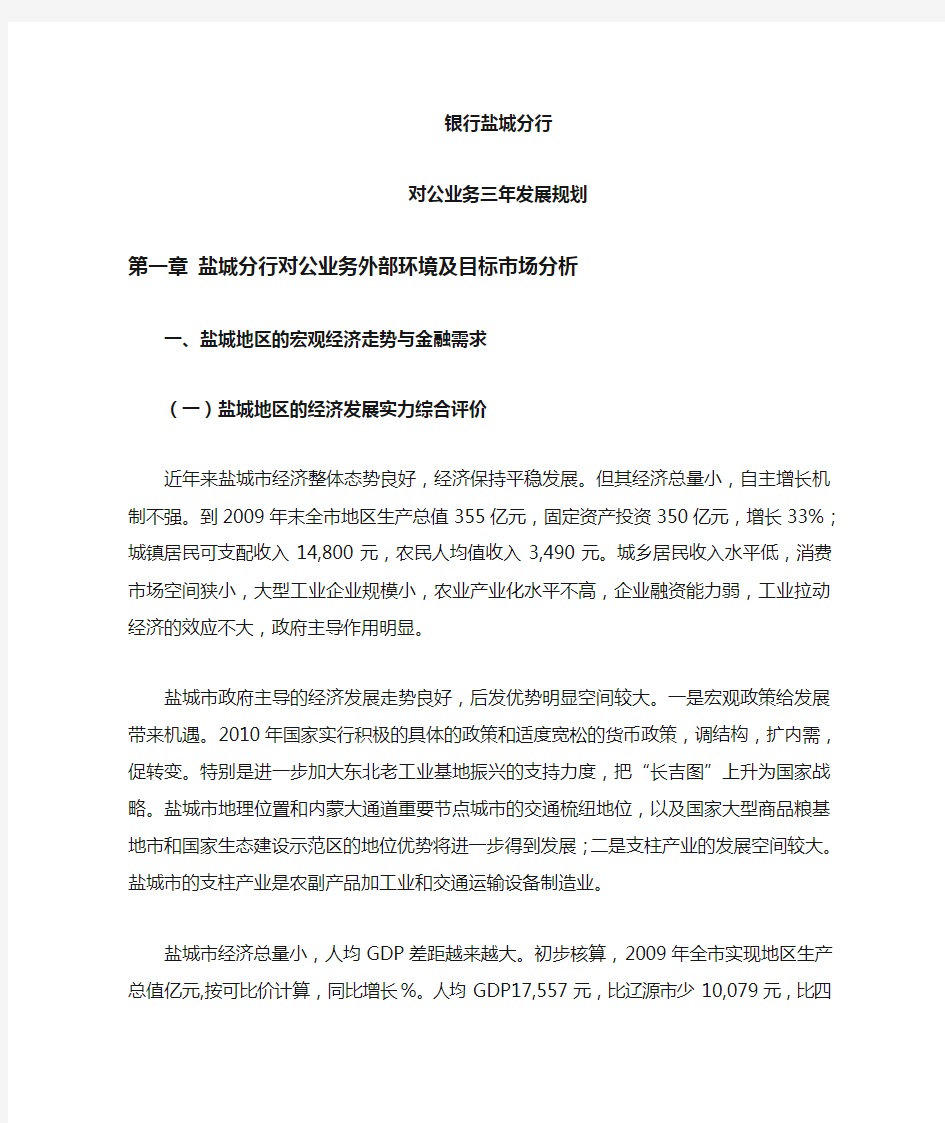 公司业务三年发展规划