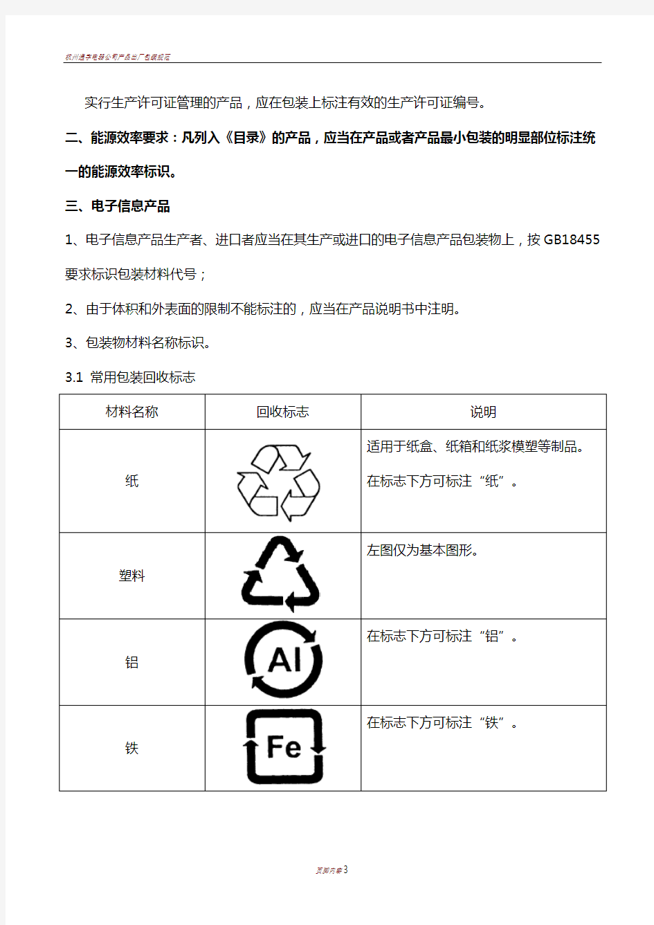 产品包装标志标识要求