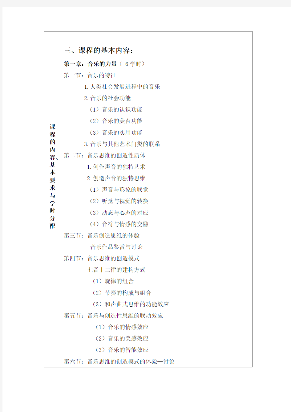 (完整word版)艺术与审美教学大纲