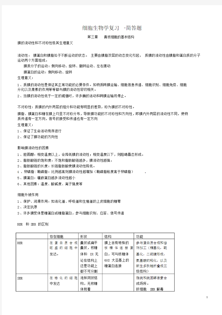 (完整版)医学细胞生物学常用简答题详细答案.docx