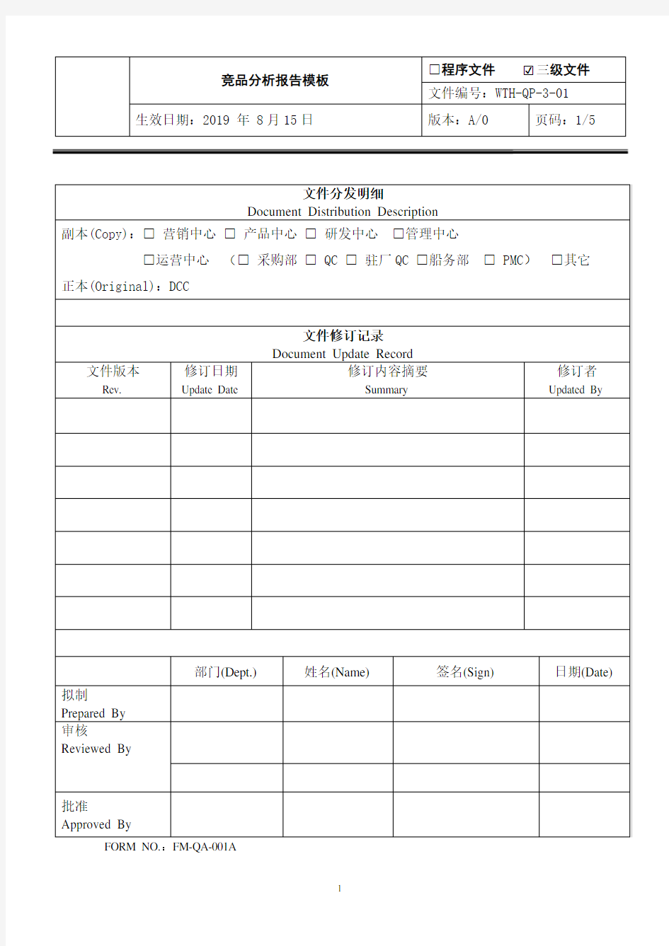 竞品分析报告