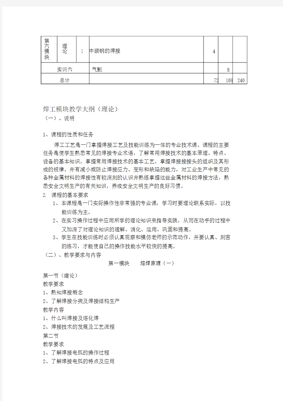 焊工教学大纲、教学计划.docx