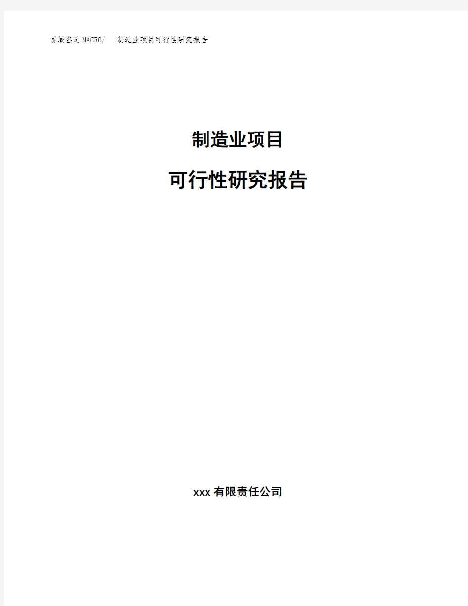 制造业项目可行性研究报告 (9)