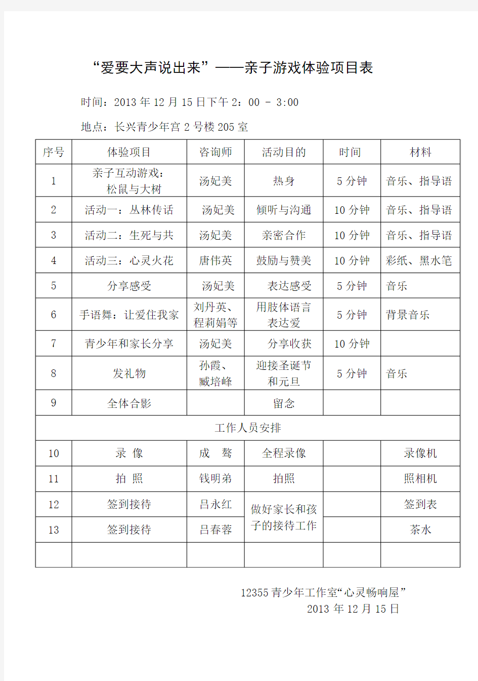 “爱要大声说出来”——亲子游戏体验项目(2013-12-15定)1