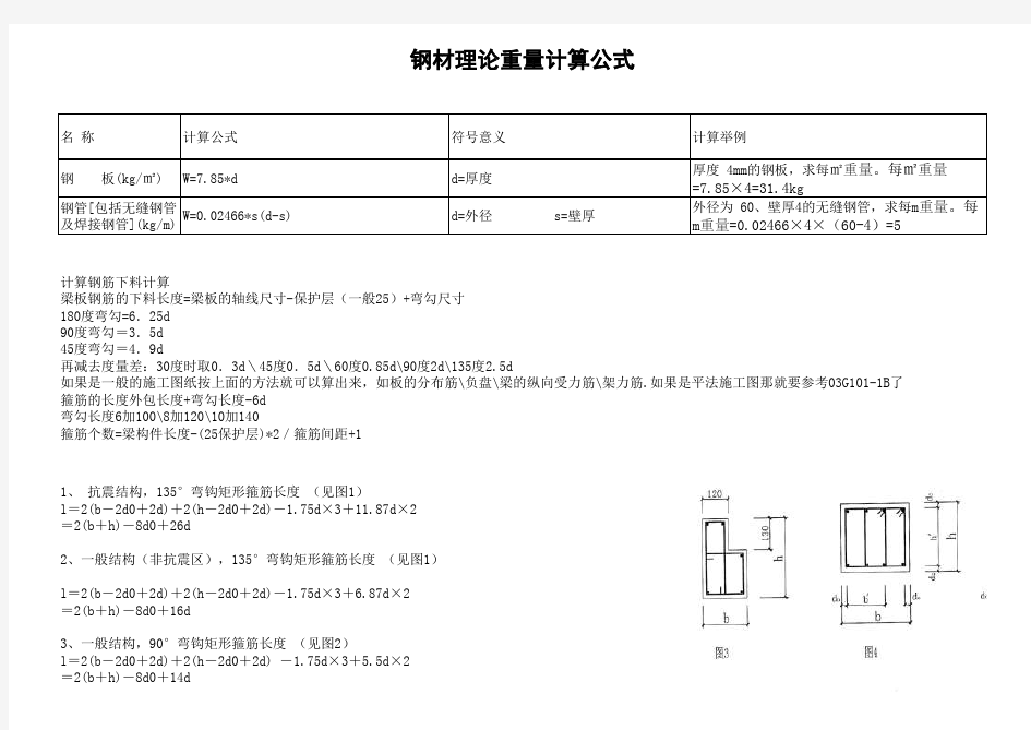 钢材下料计算表