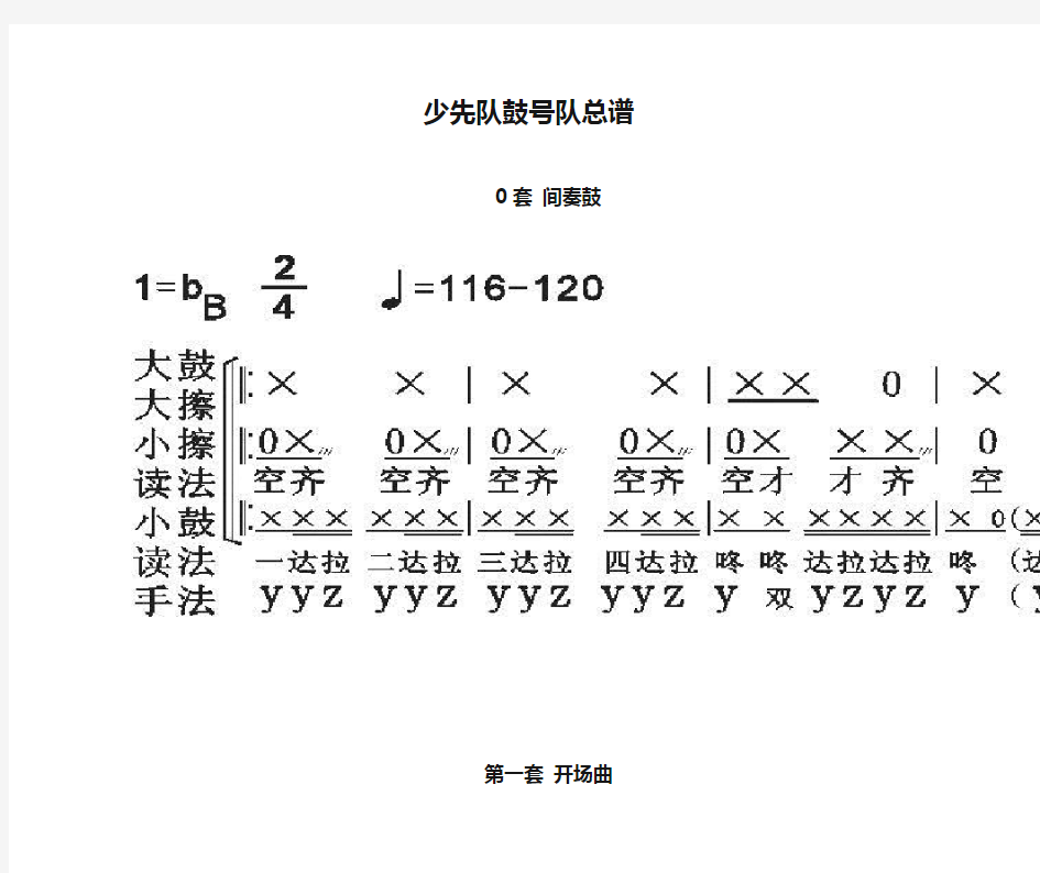 少先队鼓号队总谱