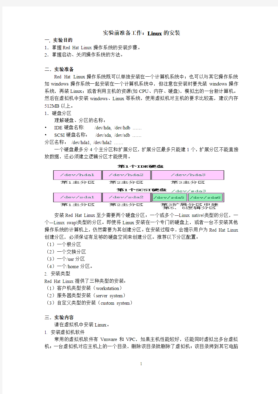 操作系统实验指导书