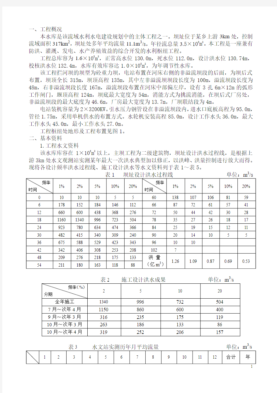 混凝土重力坝施工导流施工组织设计方案