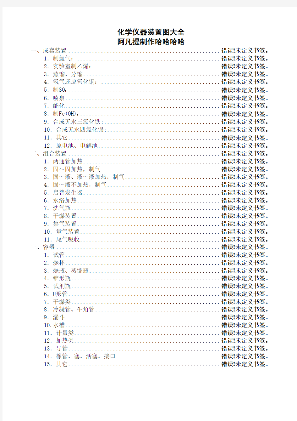 化学各仪器图大全