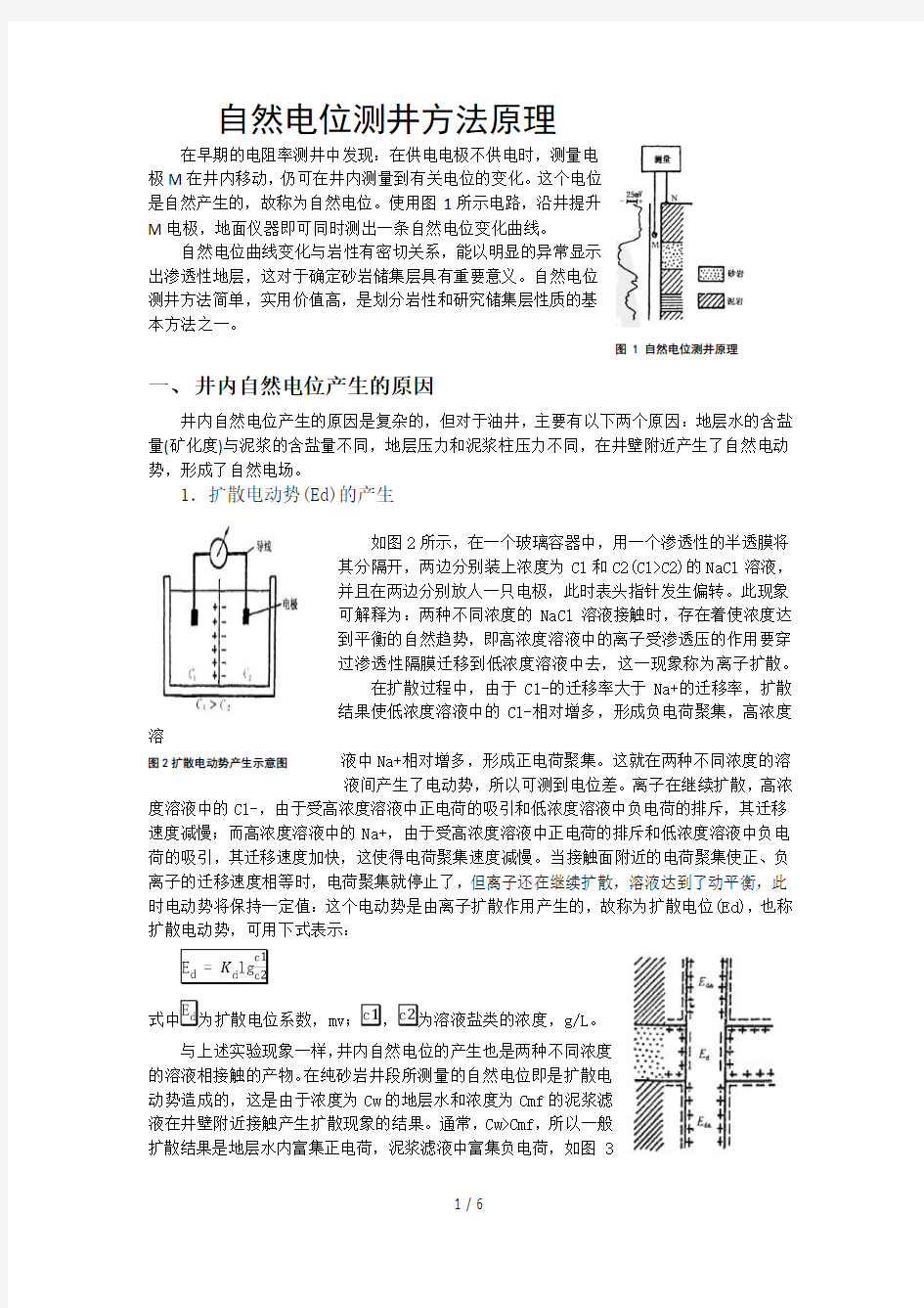 自然电位附自然伽马