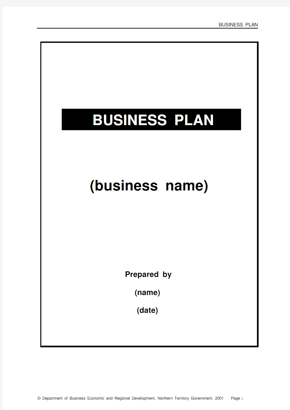 BUSINESS PLAN