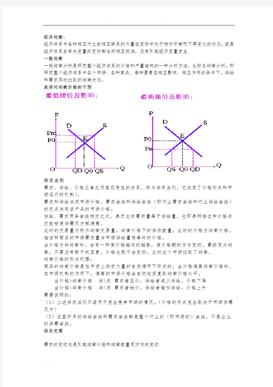 西方经济学考试重点整理