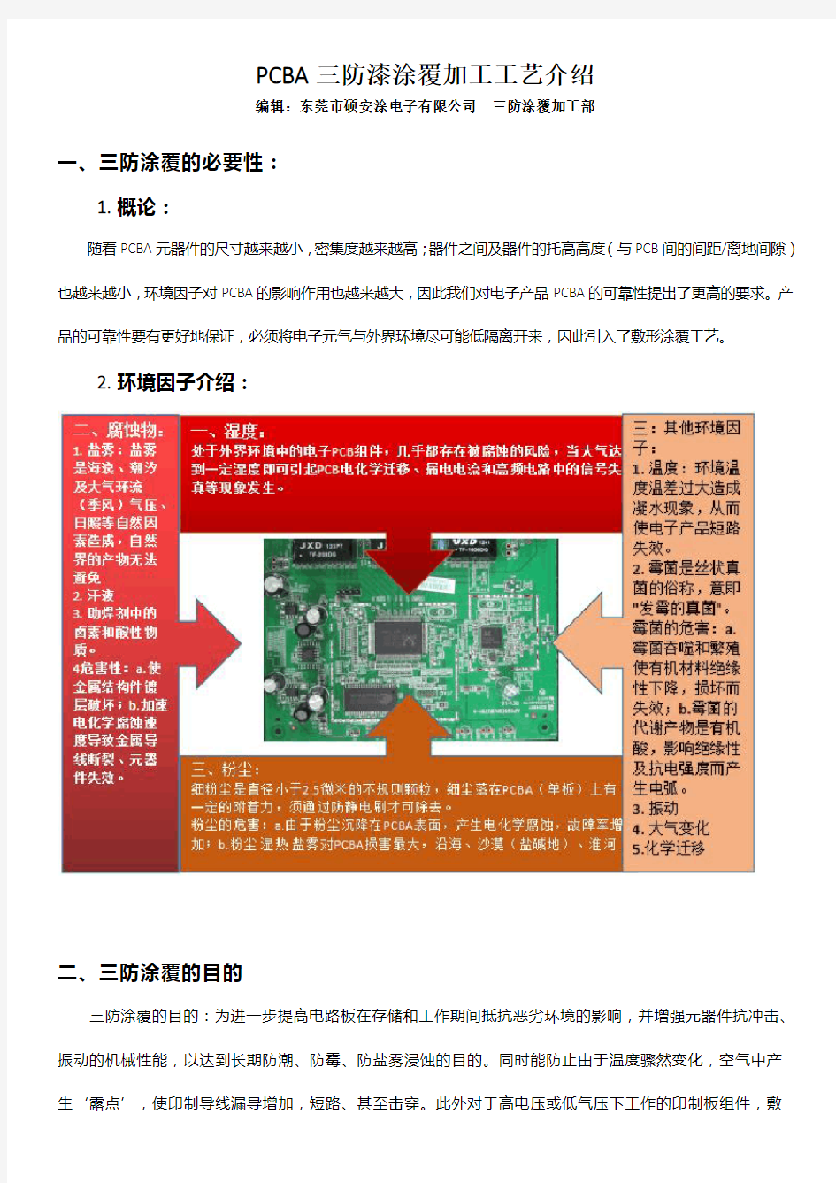 PCBA三防漆涂覆加工工艺介绍