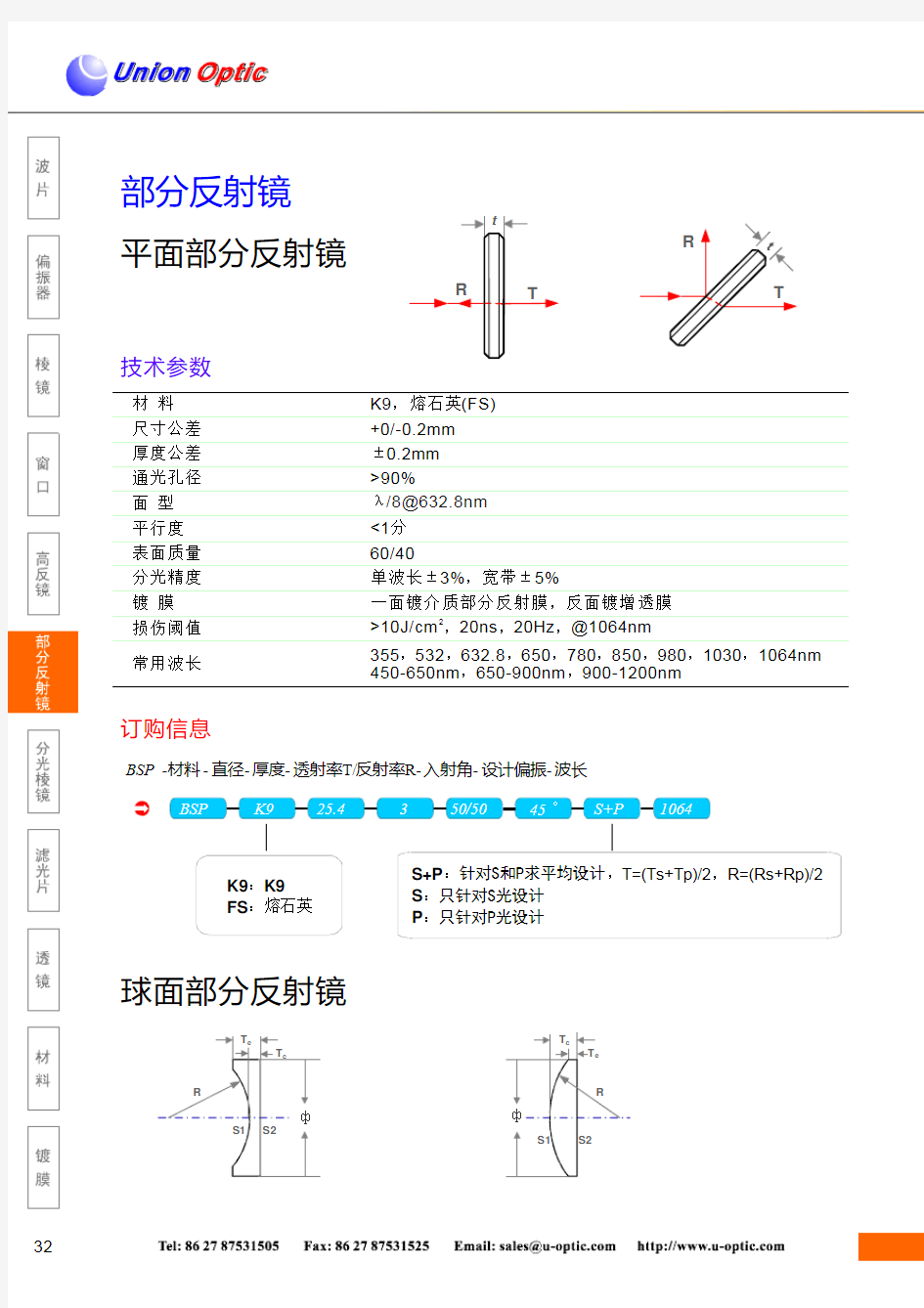 部分反射镜