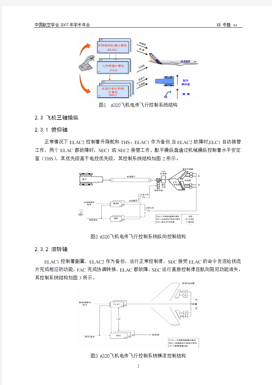 民机电传飞行控制系统体系结构研究