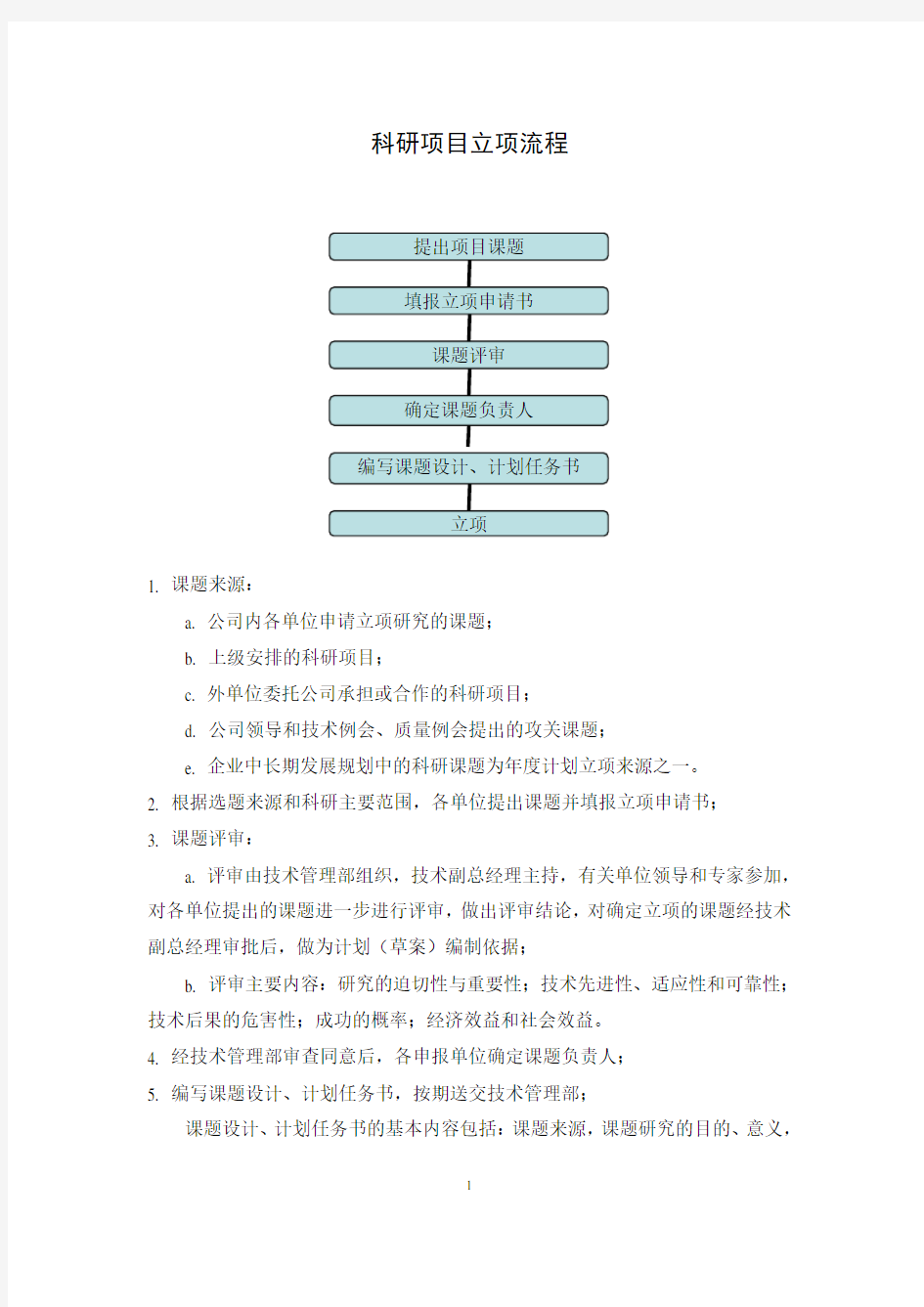 科研项目立项流程